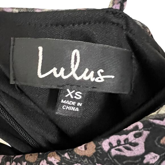 NWT Lulus Floral Print Patchwork Tie Waist Ruffle Maxi Dress Size XS - Picture 7 of 9